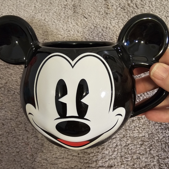 Disney Mickey Mouse Figural Mug 18oz Coffee Mug-Black-White - Picture 1 of 7